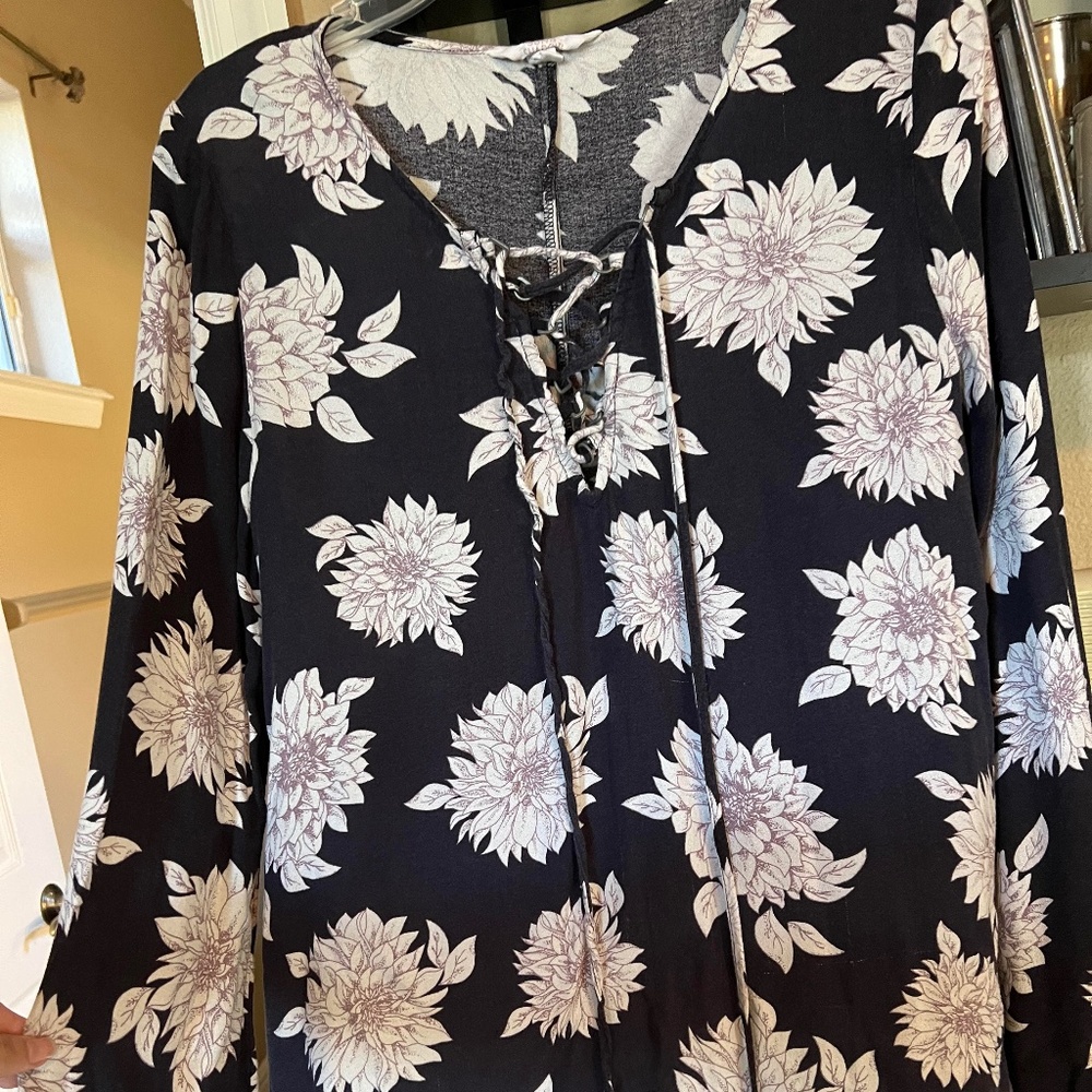 Sun and Shadow Flower Blouse